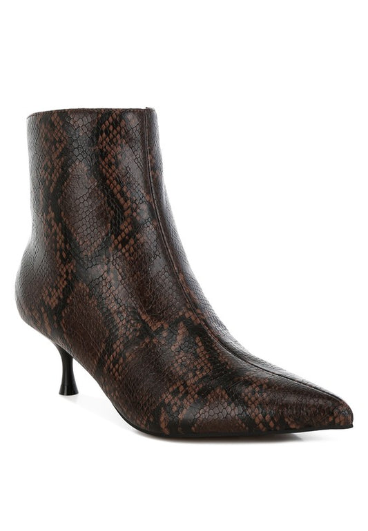 Print Kitten Heel Boots