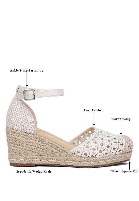 Woven Espadrille Wedge Sandals