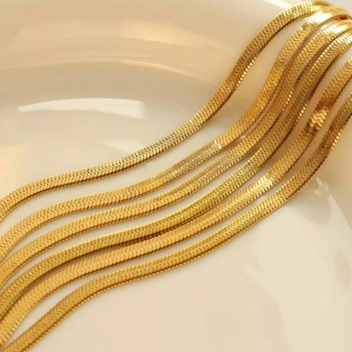 18K Gold-Plated Titanium Steel Necklace - alternate necklace view