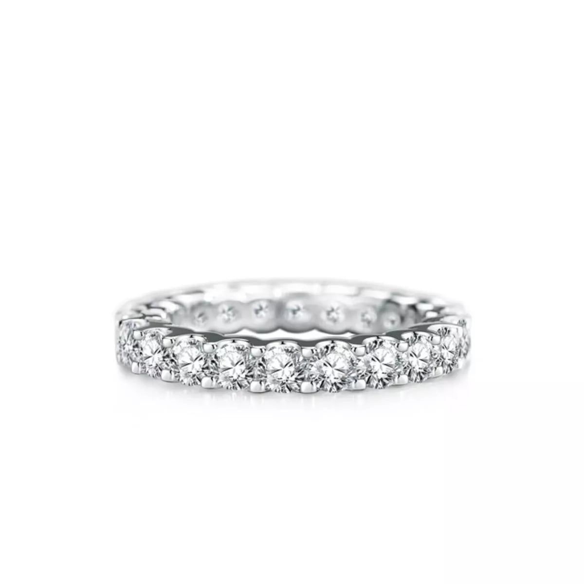 Sterling Silver Zircon Ring in Silver - women's ring