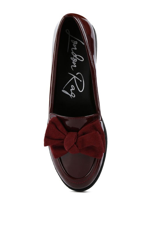 Bow-Tie Patent Loafers