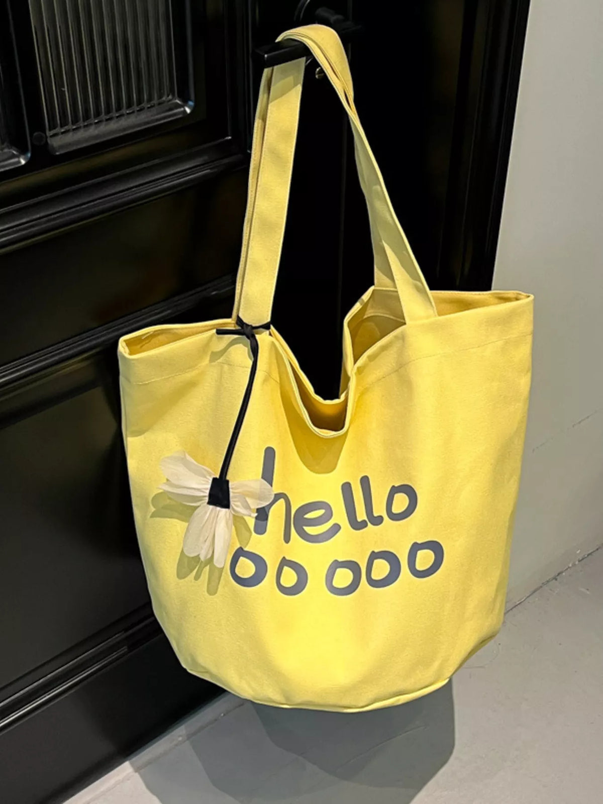 Letter Canvas Tote Bag - alternate product view