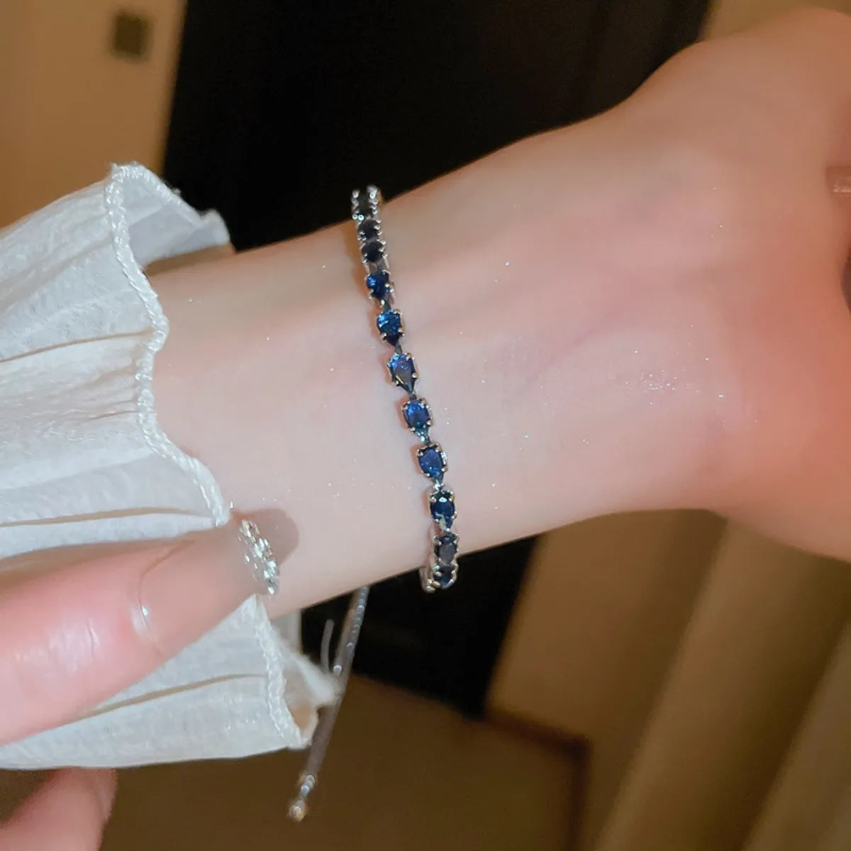 Alloy Zircon Bracelet in White - women's bracelet