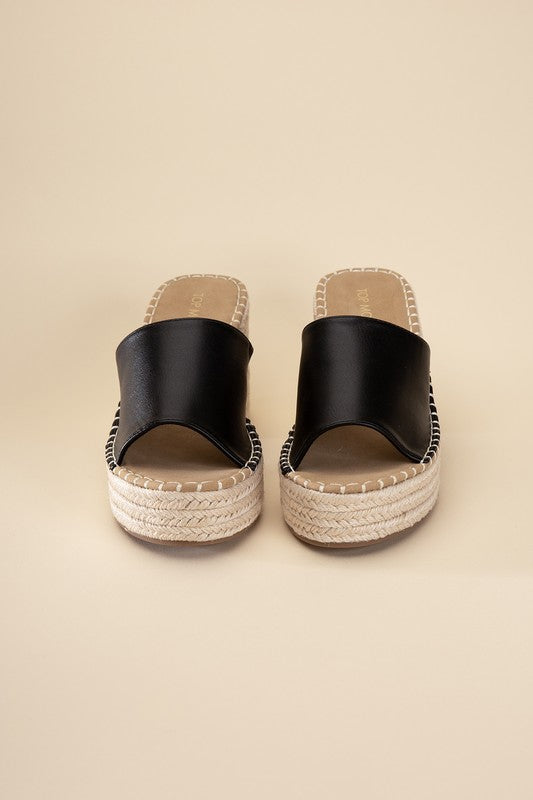 Slide Espadrille Platform Sandals