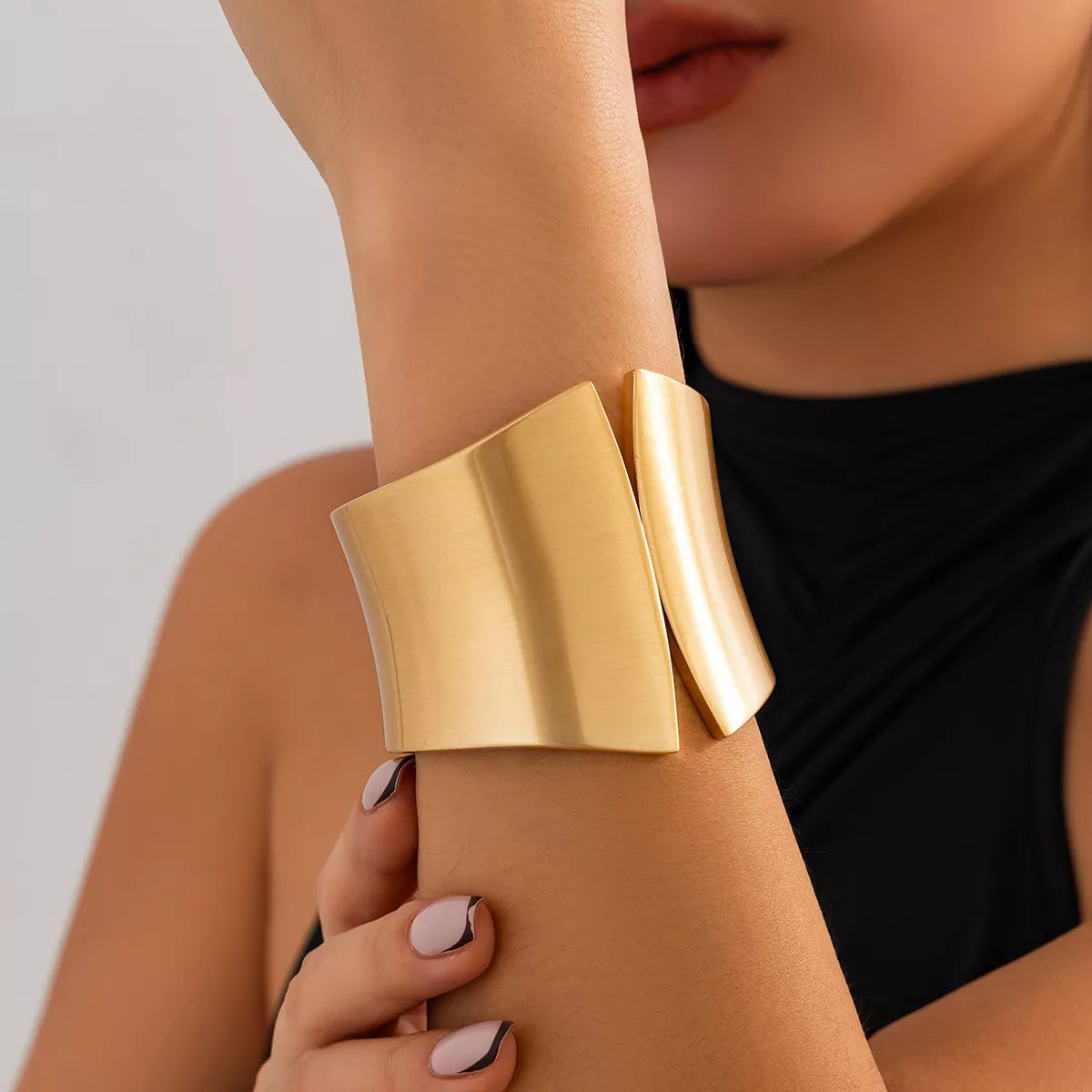 Wide Cuff Bracelet in Gold - women's cuff bracelet