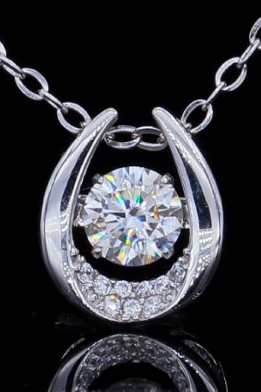 Moissanite Zircon Pendant Necklace - alternate necklace view