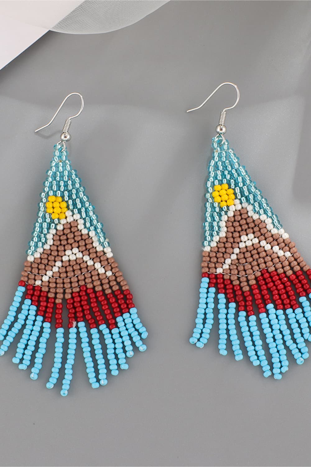 Beaded Dangle Earrings - alternate earring view
