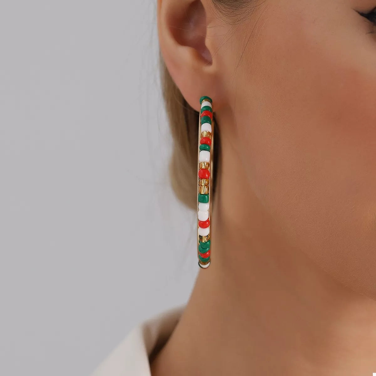 18K Gold-Plated Hoop Earrings - alternate earring view