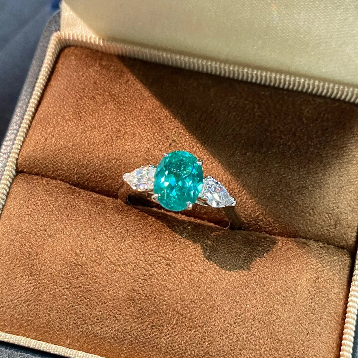 Topaz Sterling Silver Oval Ring in Cerulean - women's ring