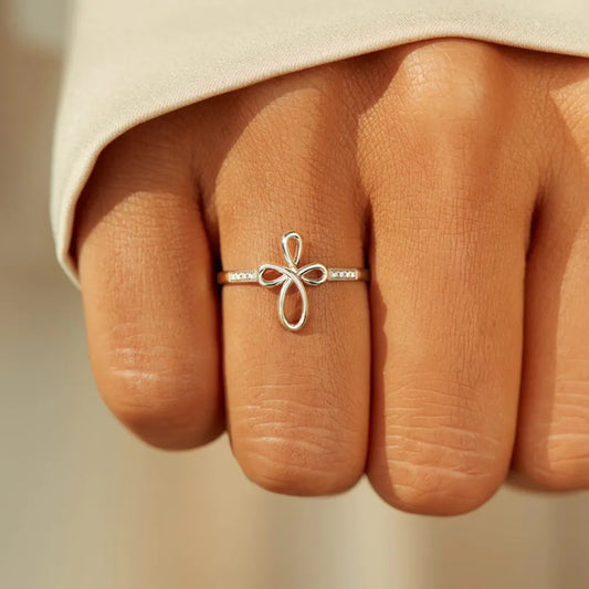 Sterling Silver Geometric Ring in Silver - women's ring