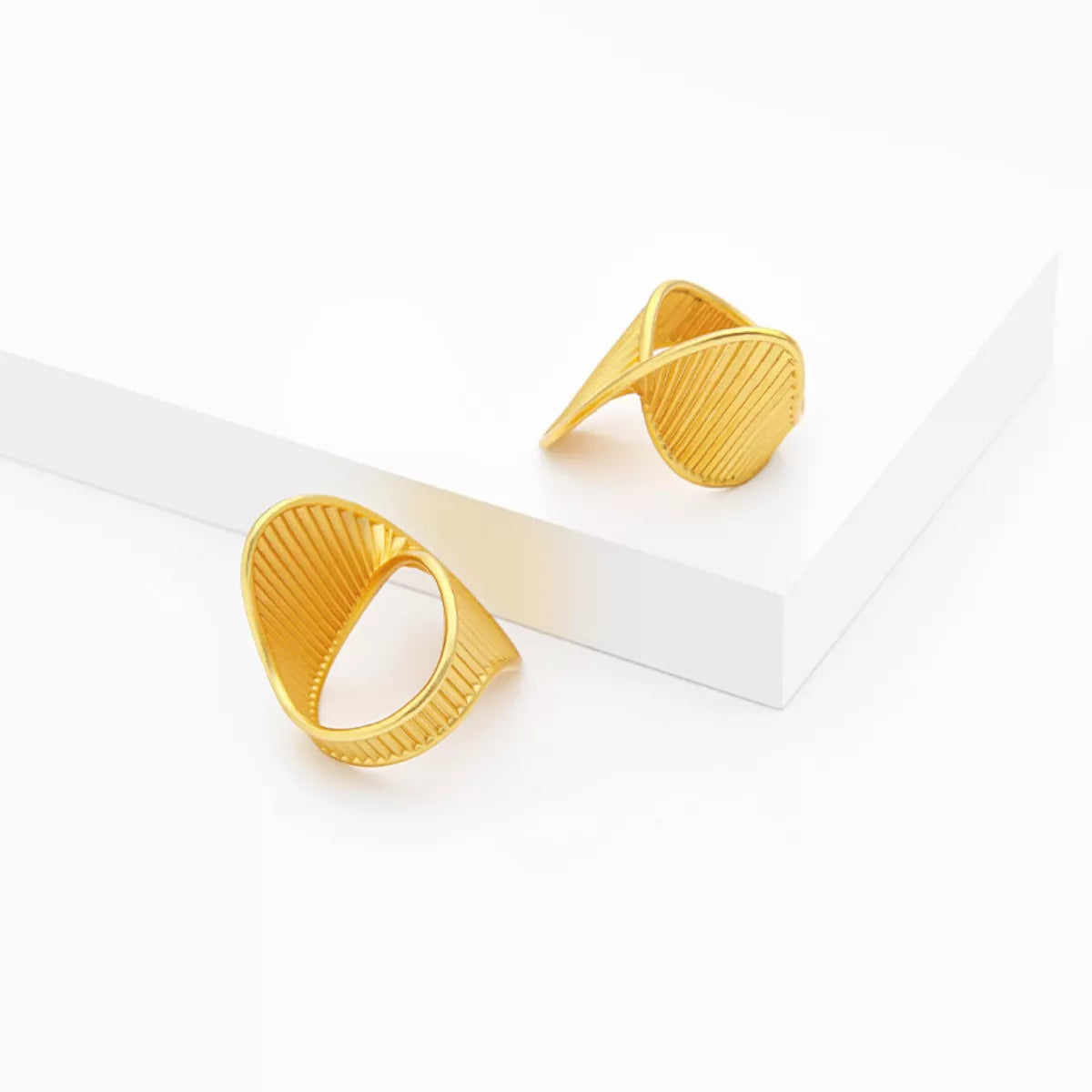 Irregular Twisted Texture Ring - alternate ring view