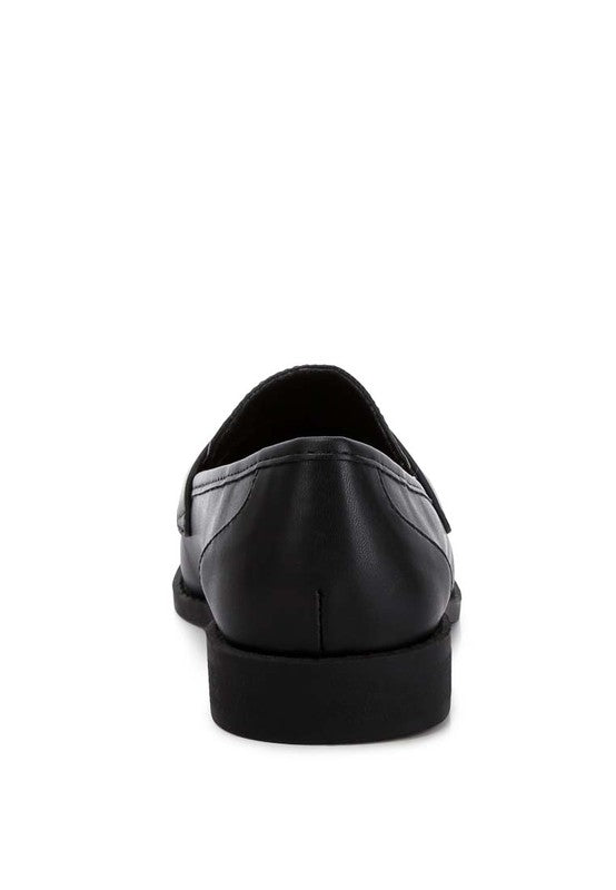 Faux Leather Tassel Loafers