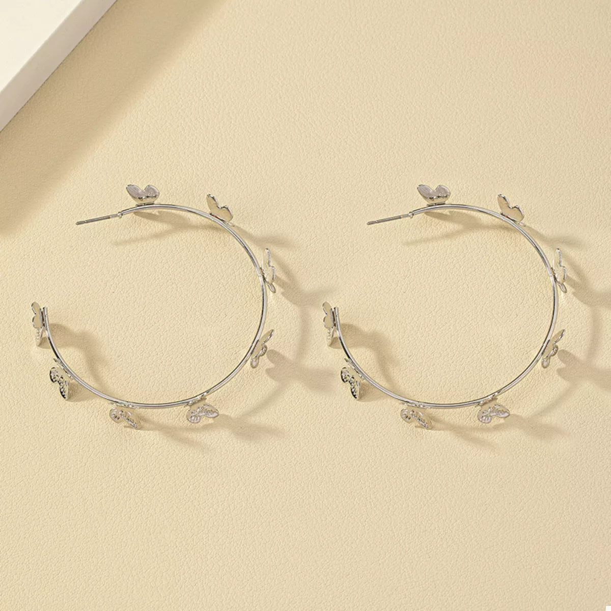Butterfly Vine Hoop Earrings - alternate earring view