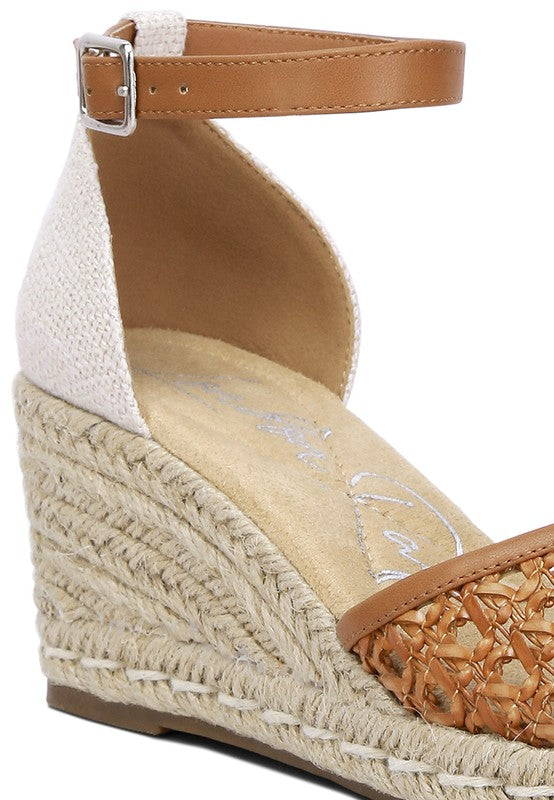 Woven Espadrille Wedge Sandals