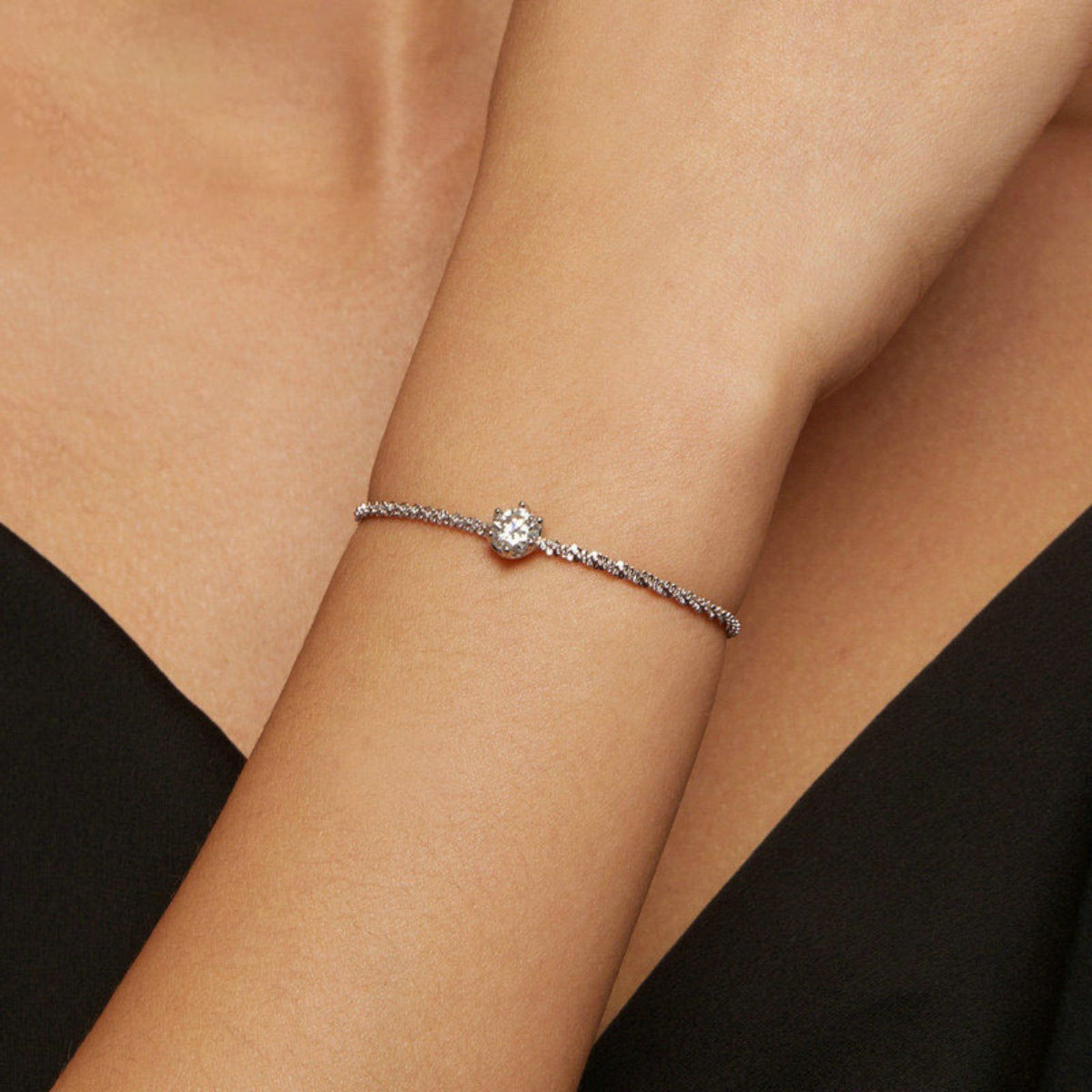 Sterling Silver Zircon Bracelet - alternate jewelry view