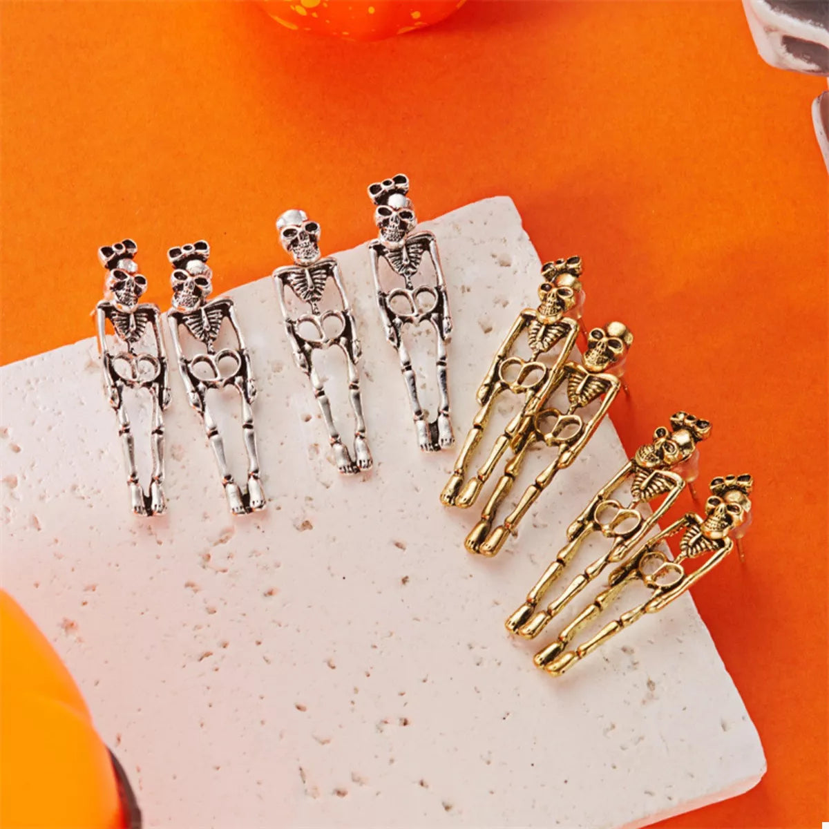 Halloween Skeleton Drop Earrings in Style A - women's drop earrings