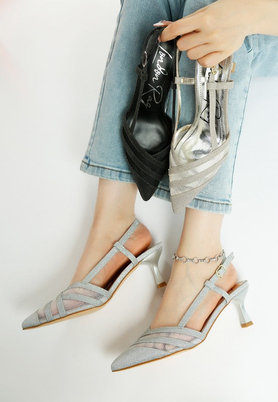 Kitten Heel Slingback Pumps