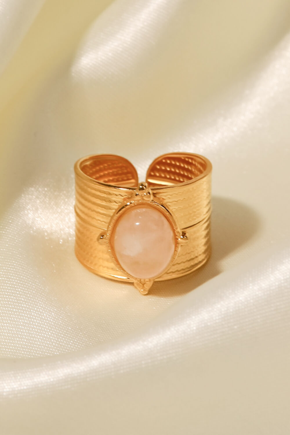 18K Gold-Plated Wide Open Ring - alternate ring view