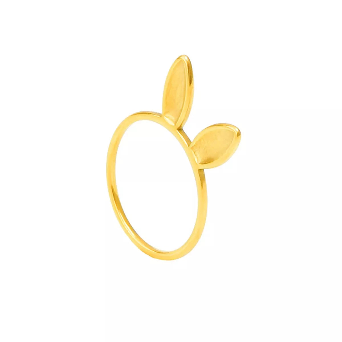 18K Gold-Plated Bunny Ear Ring in Gold - women's ring