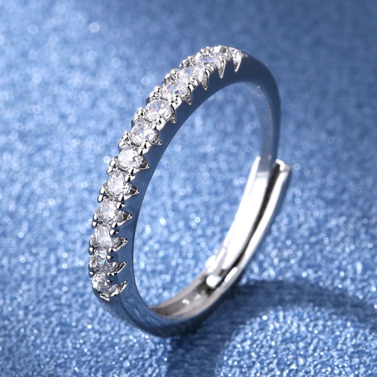 Sterling Silver Moissanite Ring - alternate ring view