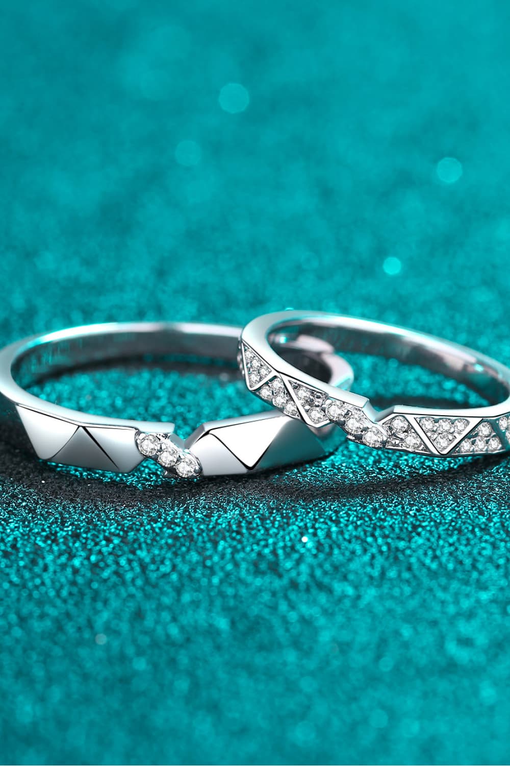 Moissanite Minimalist Rhodium-Plated Ring in Men - women's ring