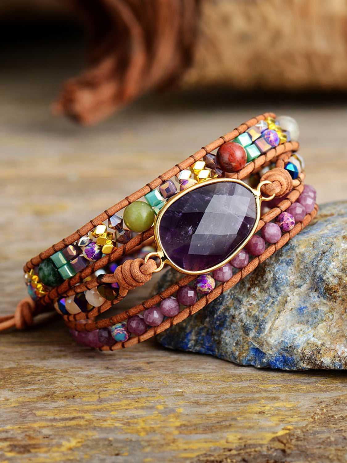 Triple-Layer Amethyst Bracelet - alternate jewelry view