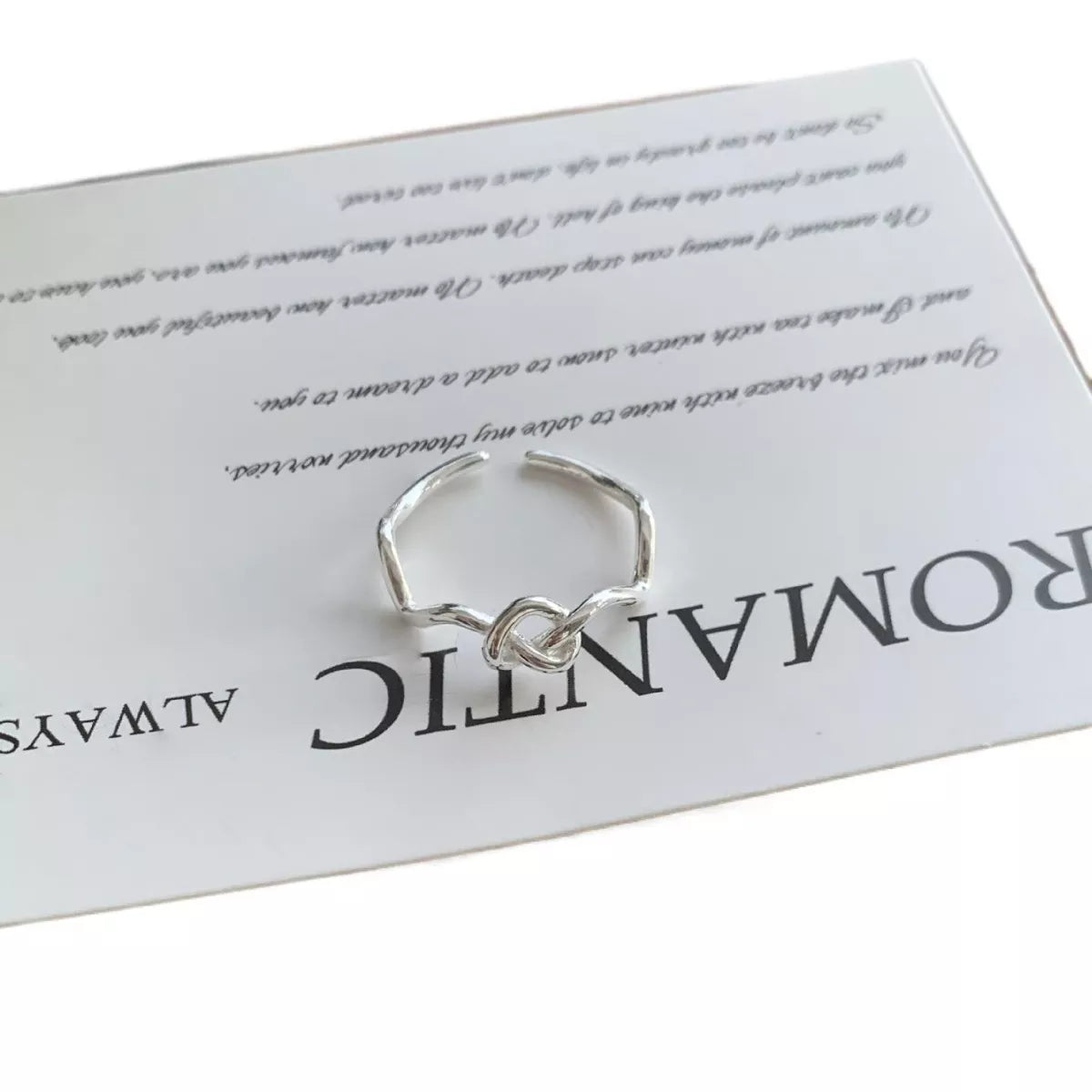 Lightweight Knot Open Ring - alternate ring view