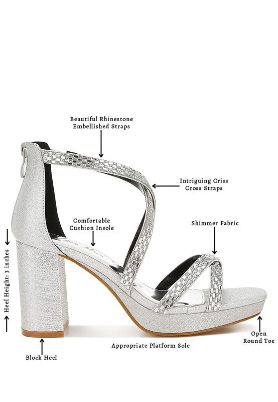 Rhinestones Strappy Sandals A