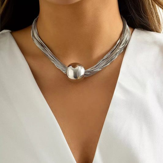 Multi Layered Adjustable Necklace in Style B - women's layered necklace