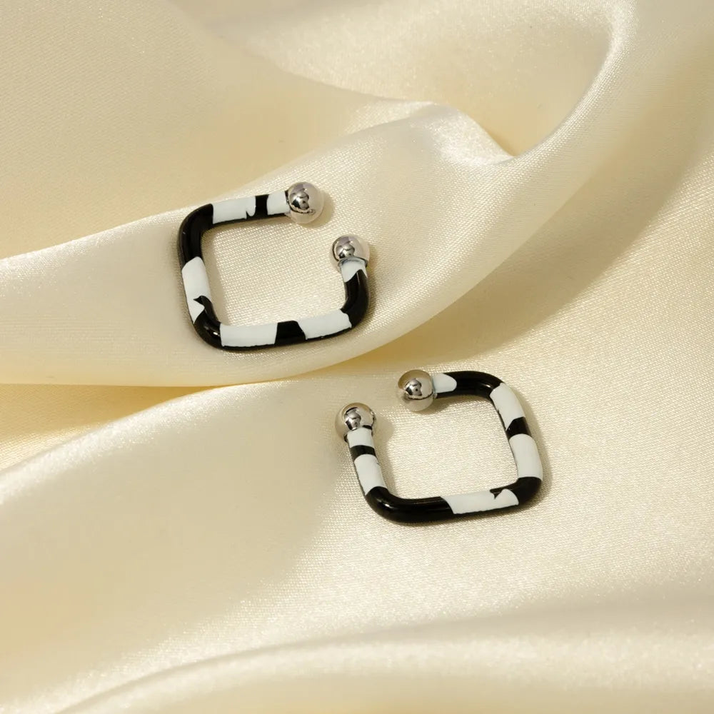 Stainless Steel Oil Drip Cuff Earrings in Style A - women's earrings