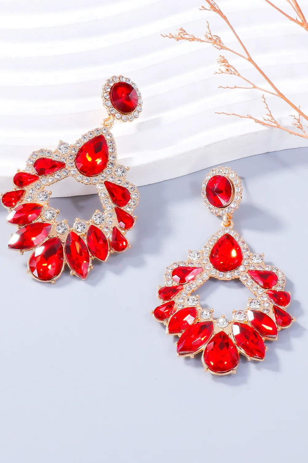 Alloy Rhinestone Dangle Earrings in Multicolor - women's dangle earrings