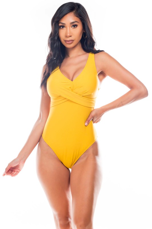 Scoop-Back One-Piece Swimsuit