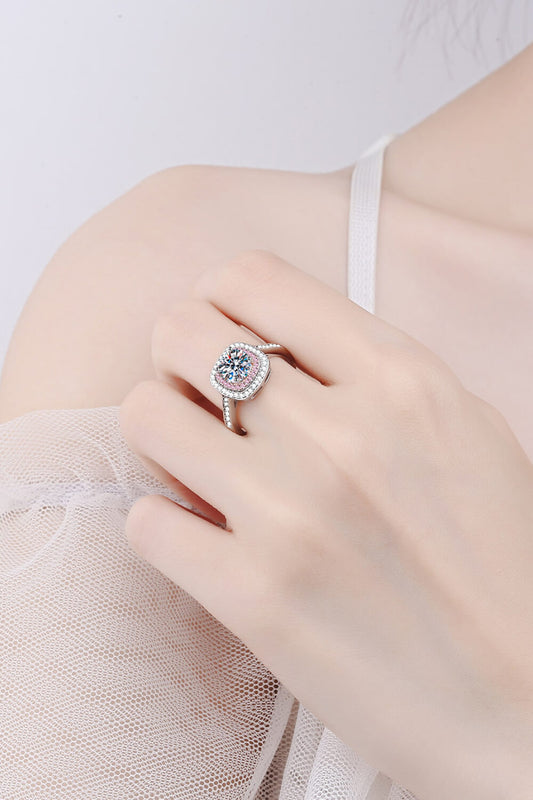 Need You Now Moissanite Ring in Silver/Pink - women's ring