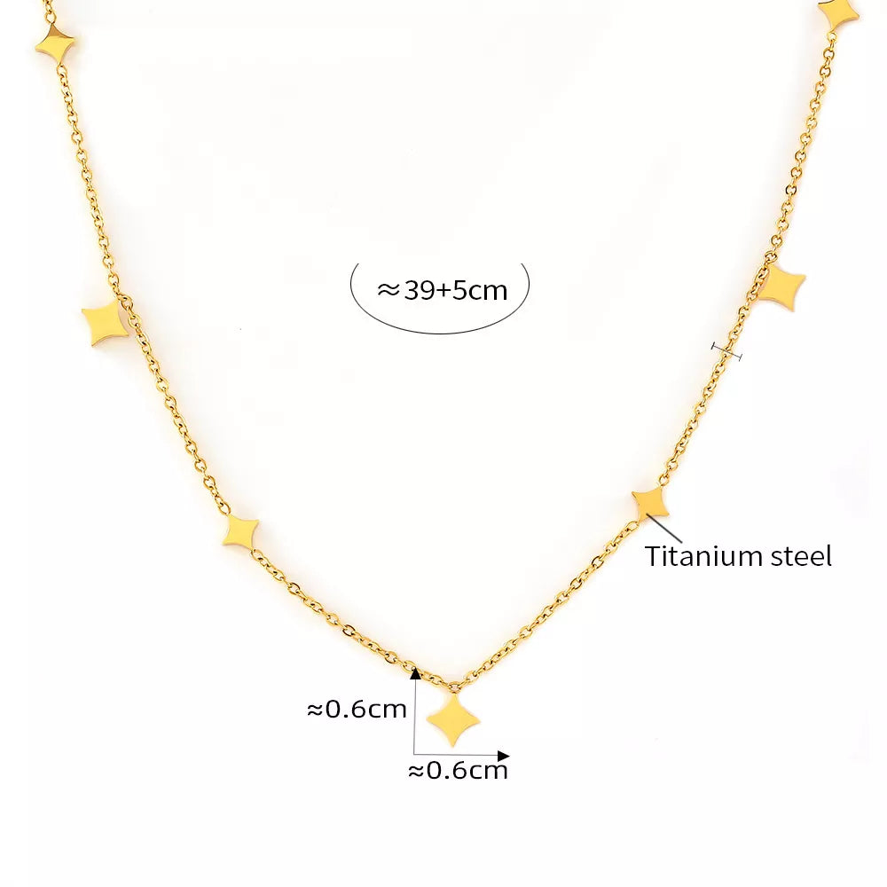 18K Gold-Plated Minimalist Necklace - alternate necklace view