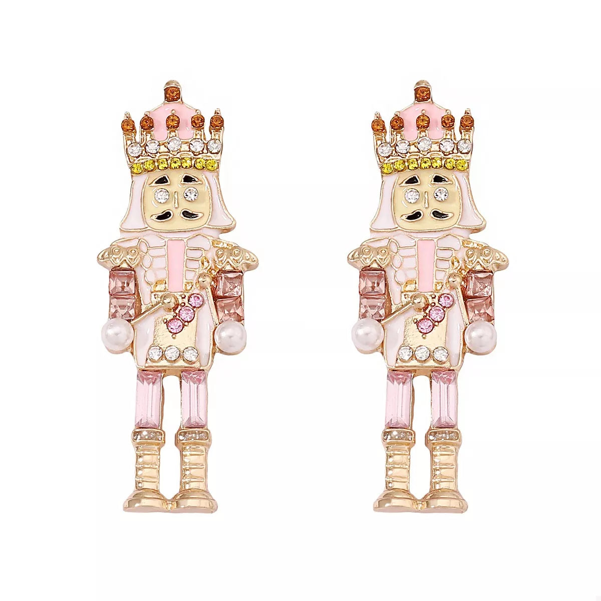 Christmas Nutcracker Earrings - alternate earring view