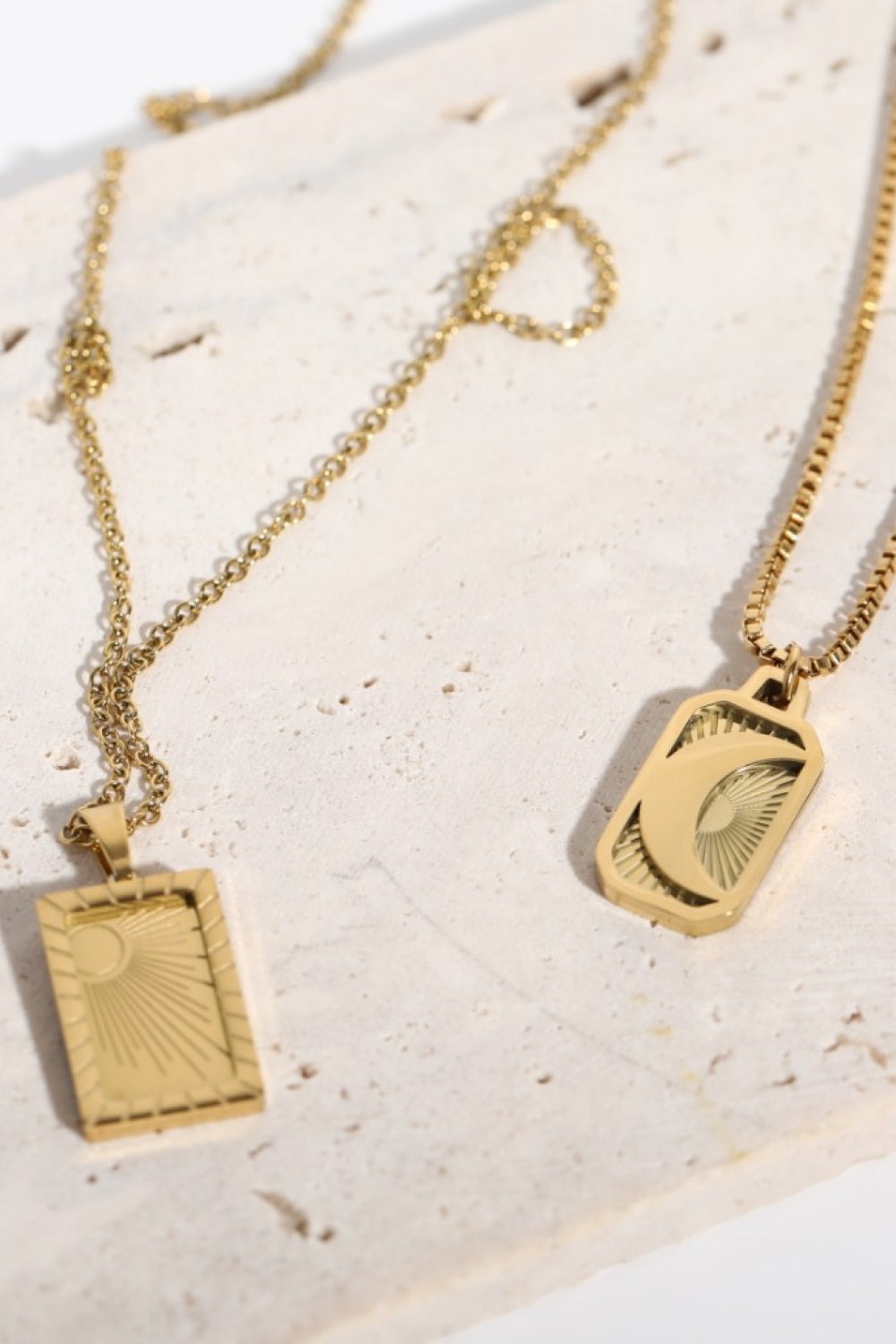 Stainless Steel 18K Gold-Plated Necklace - alternate necklace view