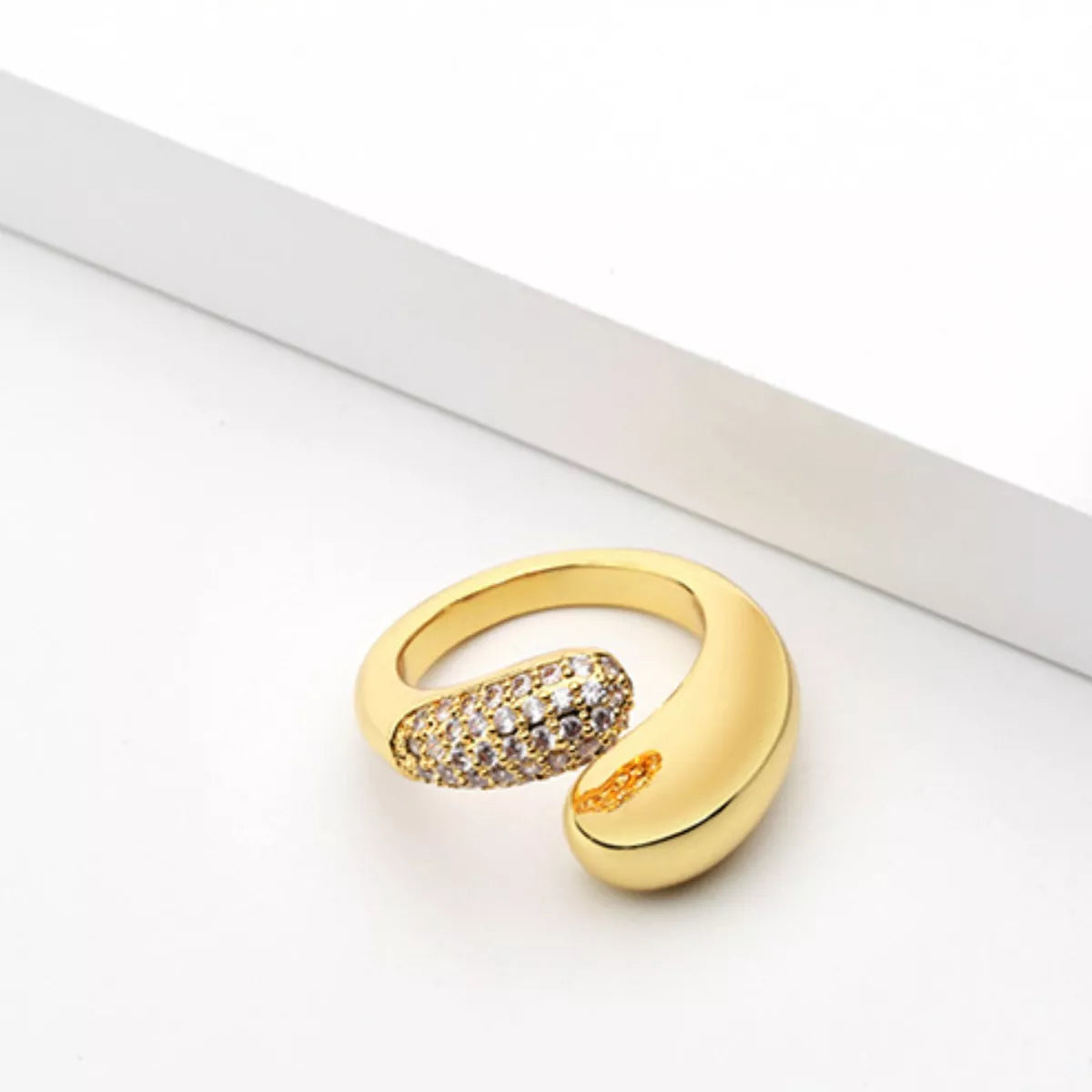 18K Gold-Plated Open Ring in Gold - women's open ring