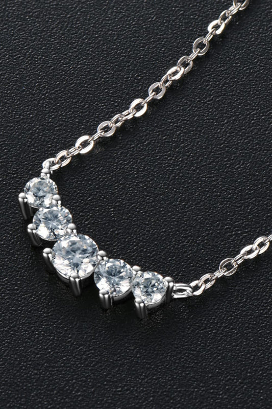 Moissanite Pendant Necklace - alternate necklace view