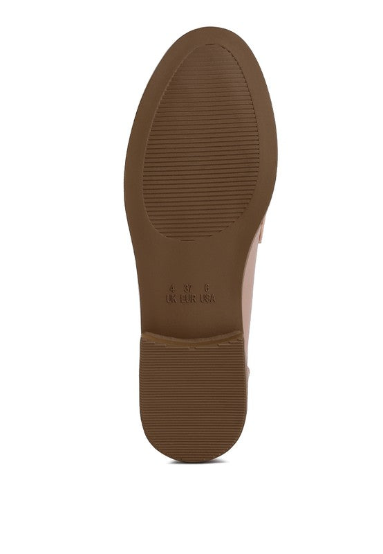 Faux Leather Tassel Loafers