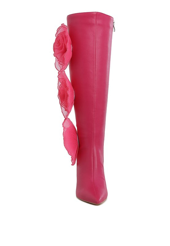 Big Rose Long Boots