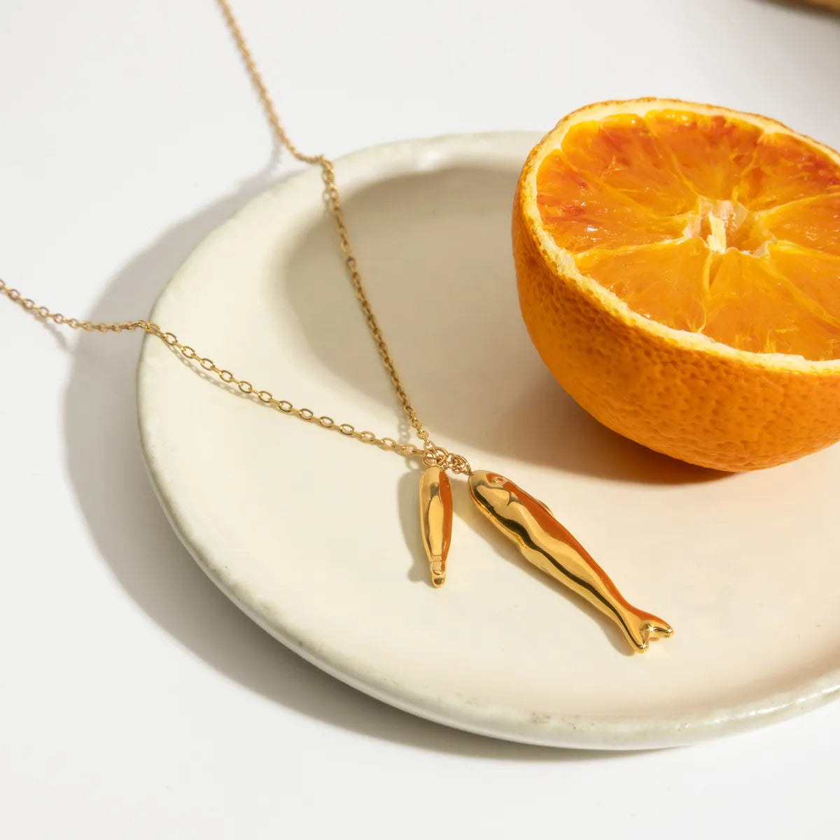 18K Gold-Plated Pendant Necklace - alternate necklace view