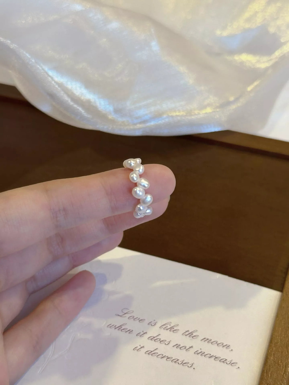 Freshwater Pearl Bead Ring - alternate ring view