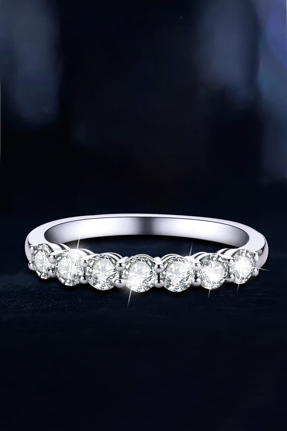 Can't Stop Your Shine Moissanite Platinum-Plated Ring - alternate ring view