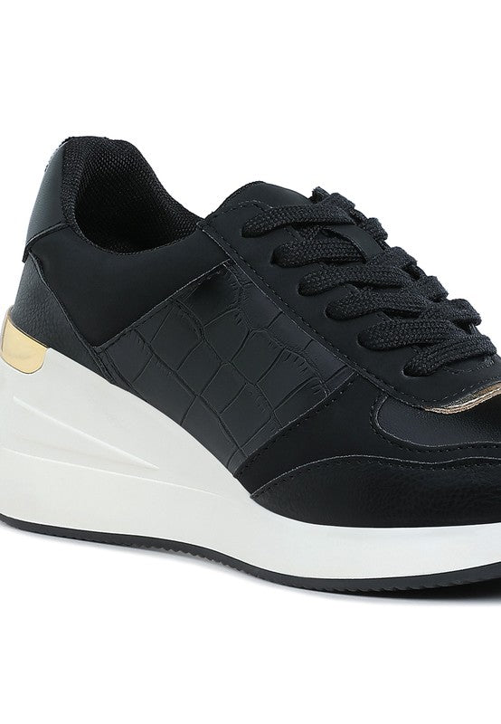Chunky Wedge Heel Sneakers