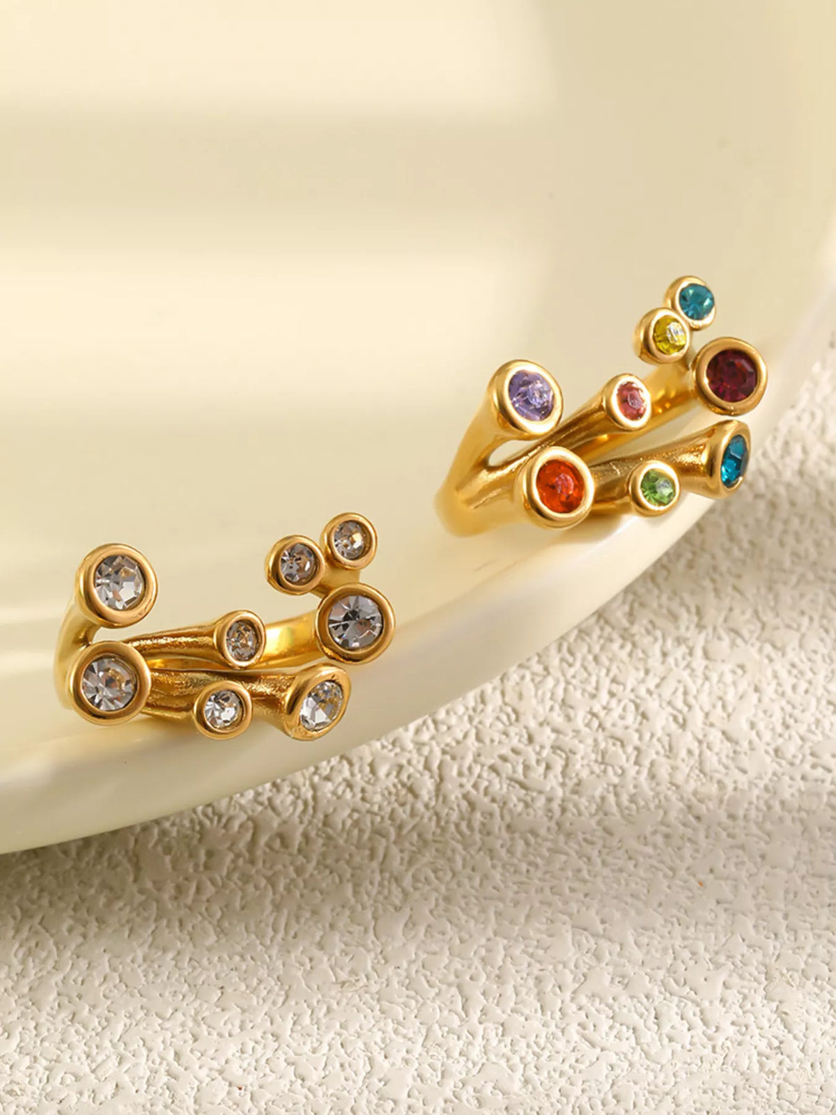 18K Gold-Plated Zircon Ring - alternate ring view