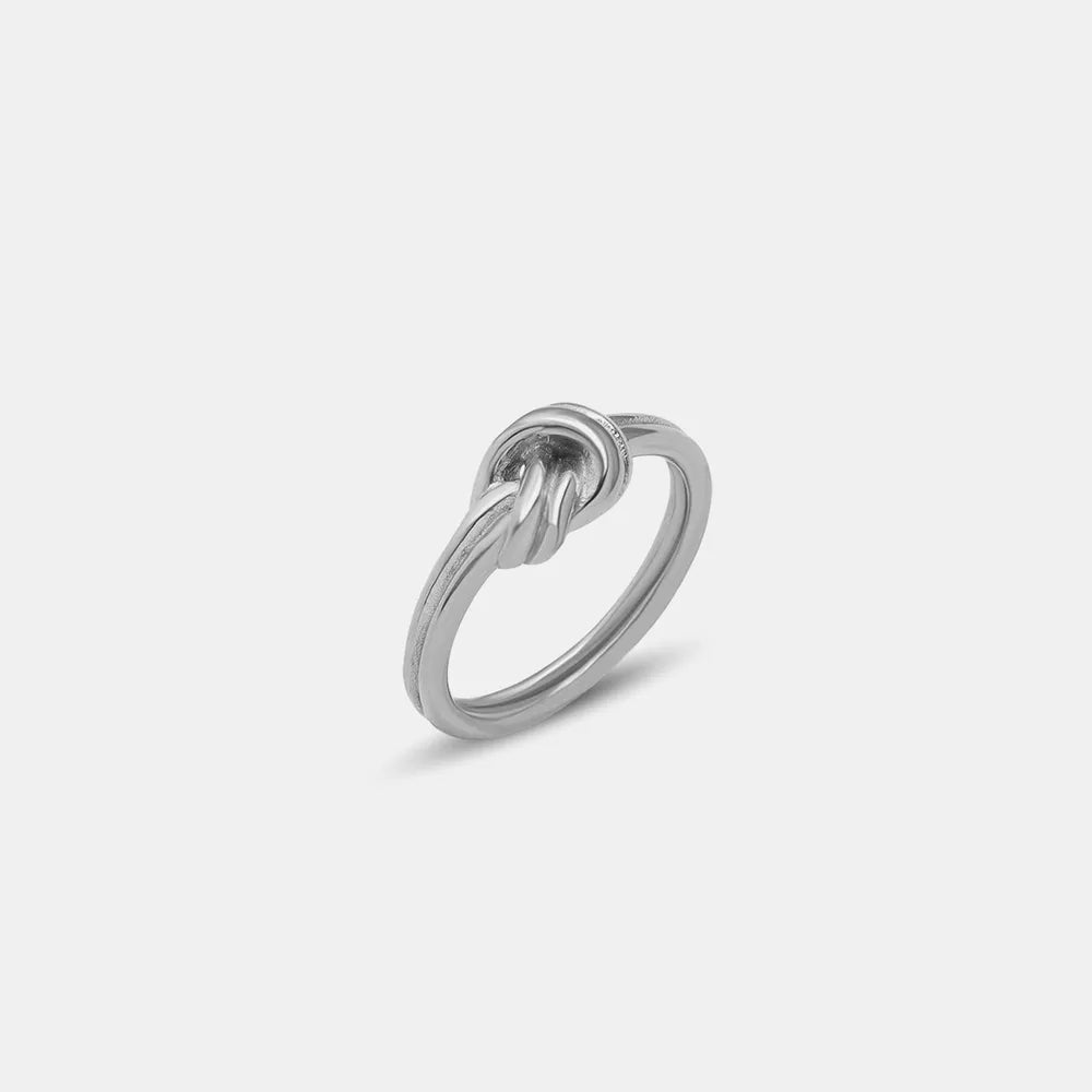 Titanium Steel Knot Ring in Silver - women's ring