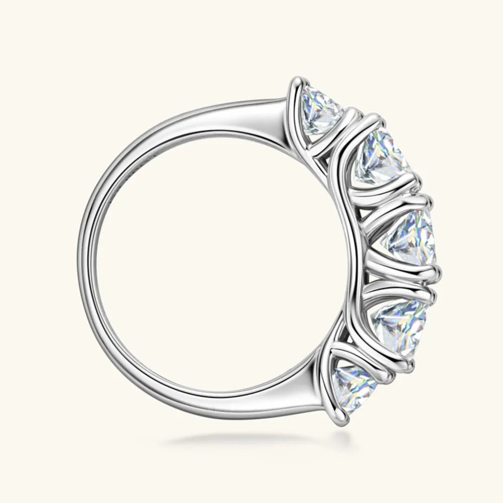 3.6 Carat Moissanite Sterling Silver Ring in Silver - women's ring