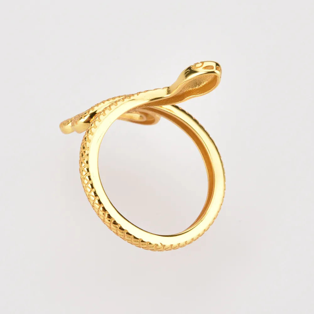 Sterling Silver Snake Shape Ring - alternate ring view