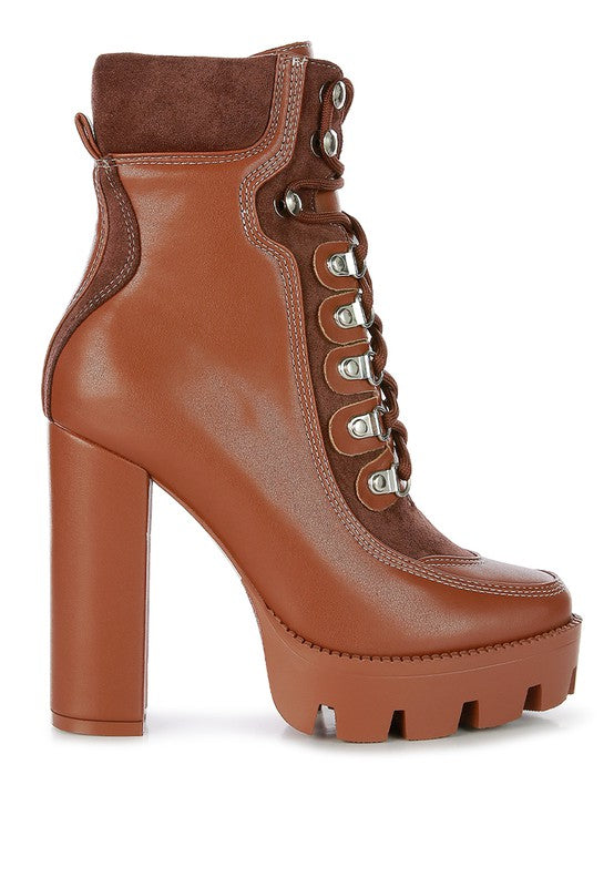 Patent PU Eyelet Boots