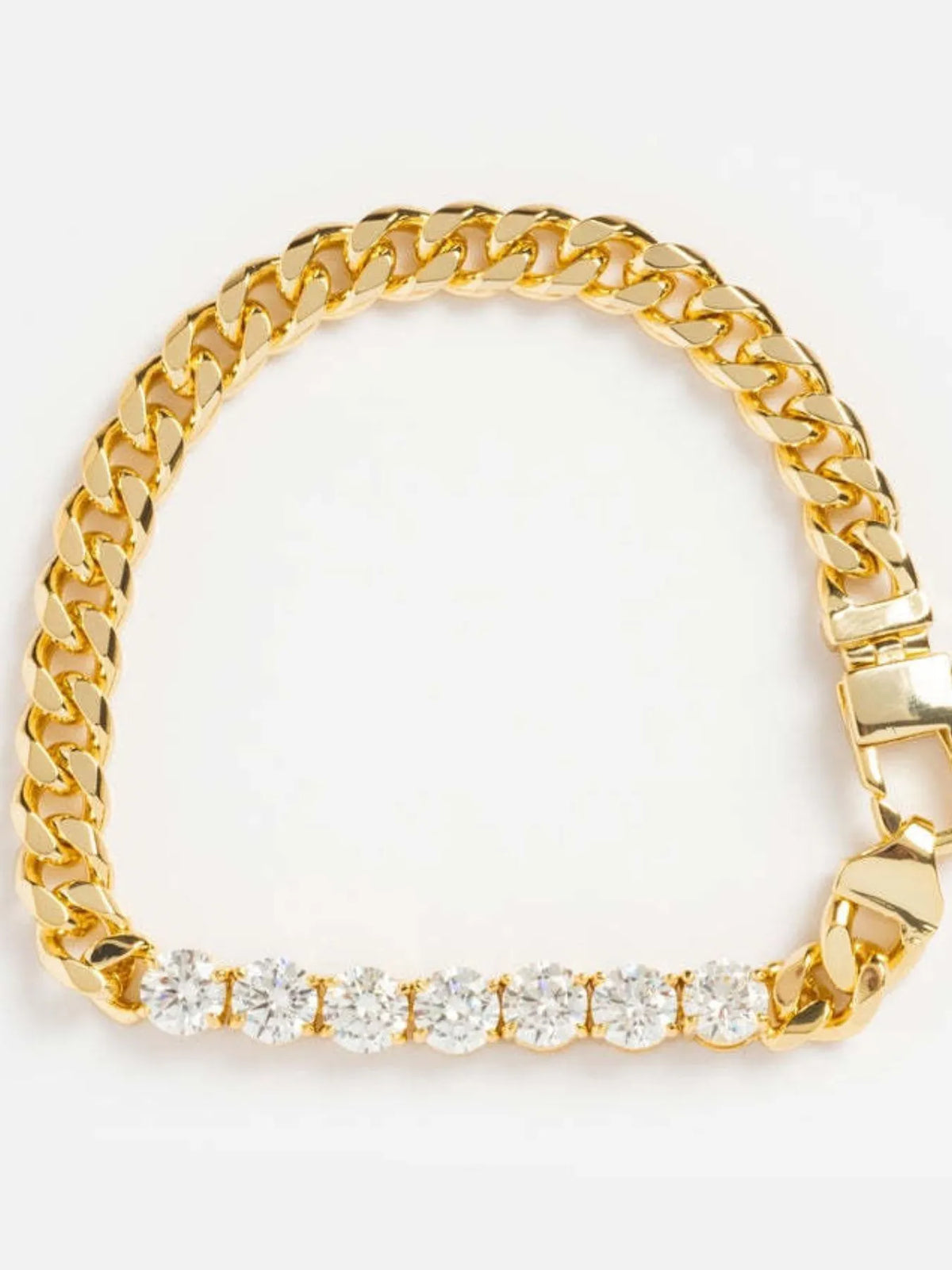 18K Gold-Plated Zircon Necklace and Bracelet Set - alternate necklace view